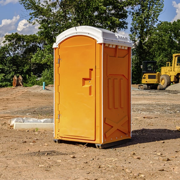 how often are the porta potties cleaned and serviced during a rental period in Clinton County